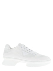 Prada White Polyester Athletic Sneakers