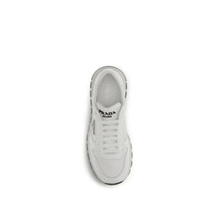 Prada White Recycled Polyamide Athletic Sneakers