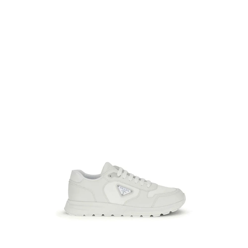 Prada White Recycled Polyamide Athletic Sneakers - EU45/US12