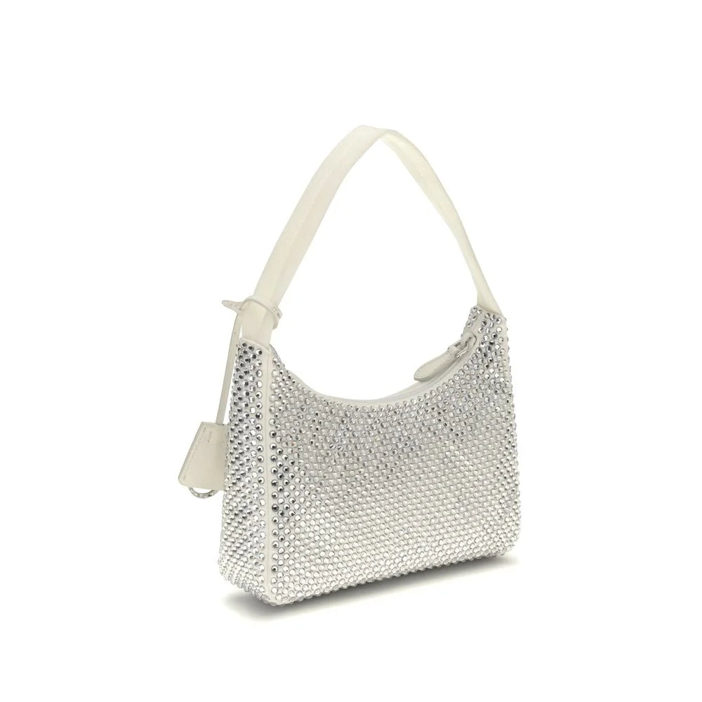 Prada White Viscose Shoulder Bag