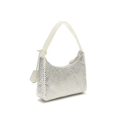 Prada White Viscose Shoulder Bag