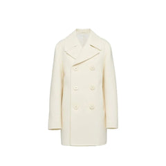 Prada White Wool Coat - 44