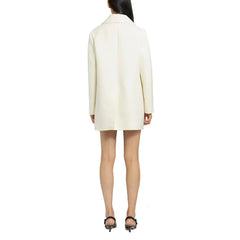 Prada White Wool Coat - 44