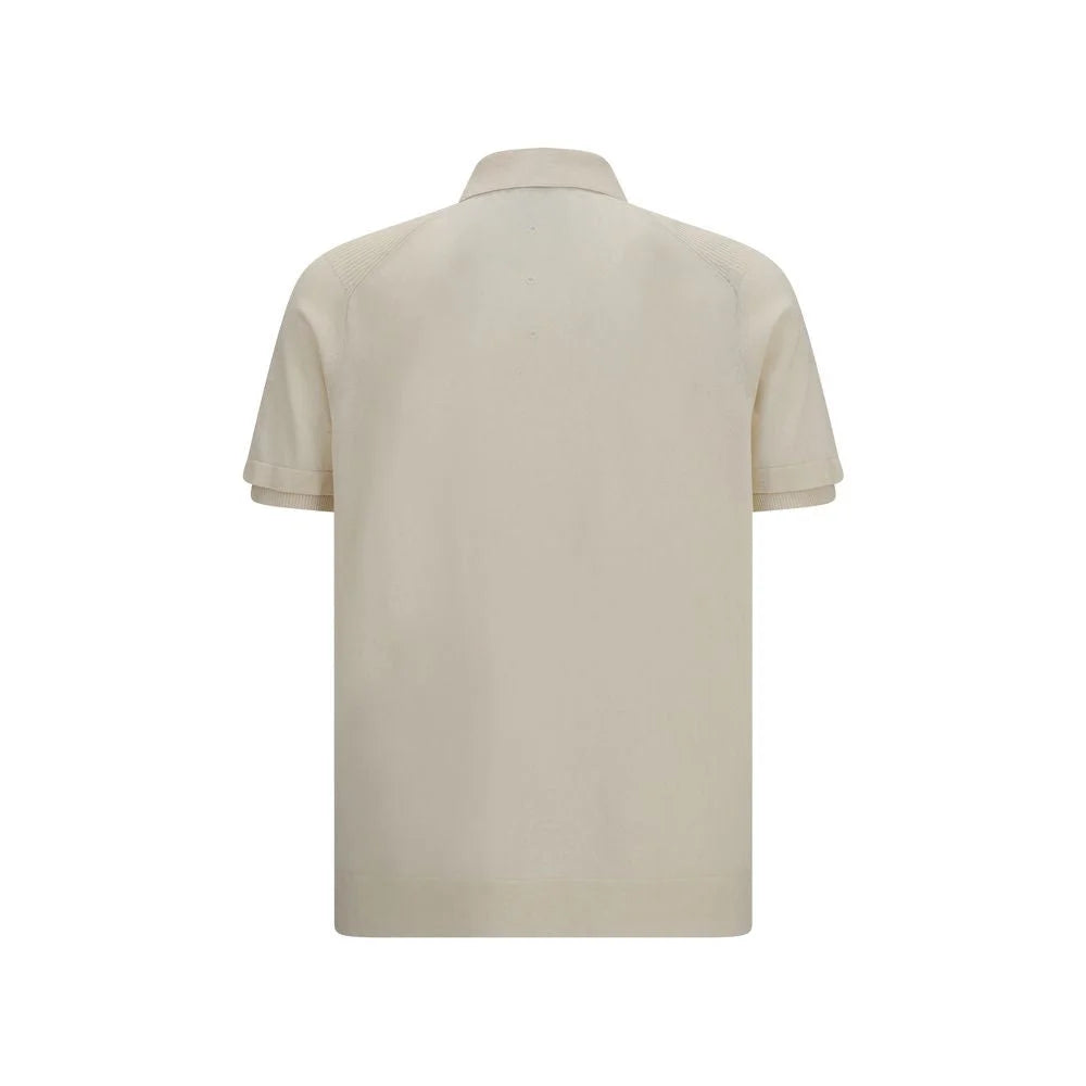 Premiata Beige Cotton Polo Shirt