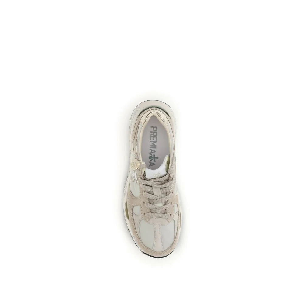 Premiata Beige Polyamide Athletic Sneakers
