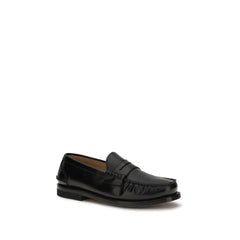 Premiata Black Calf Leather Bos Taurus Slip-On Loafers - EU43/US10