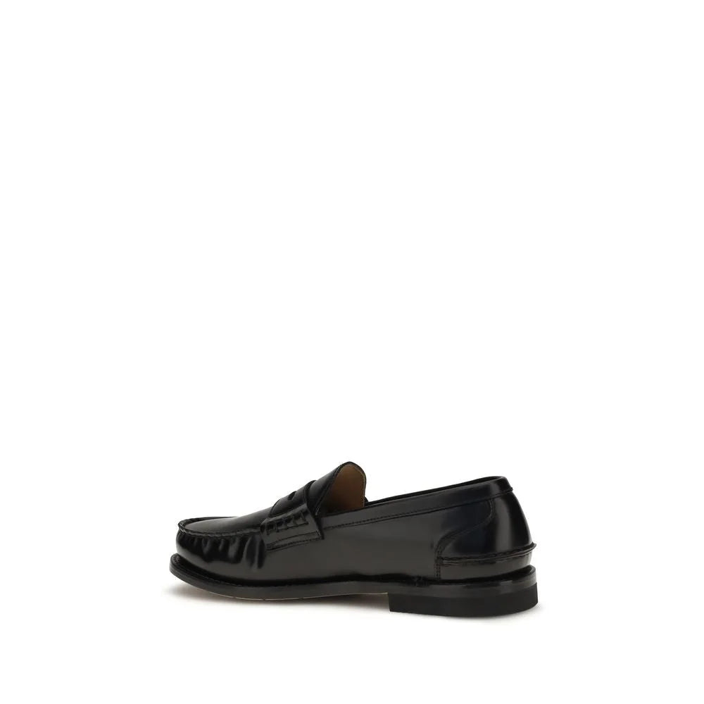 Premiata Black Calf Leather Bos Taurus Slip-On Loafers - EU43/US10