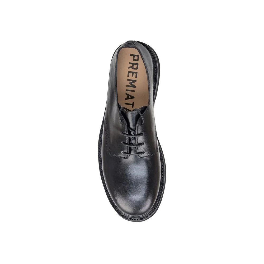 Premiata Black Calfskin Oxfords And Derbies