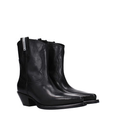 Premiata Black Leather Ankle Boots