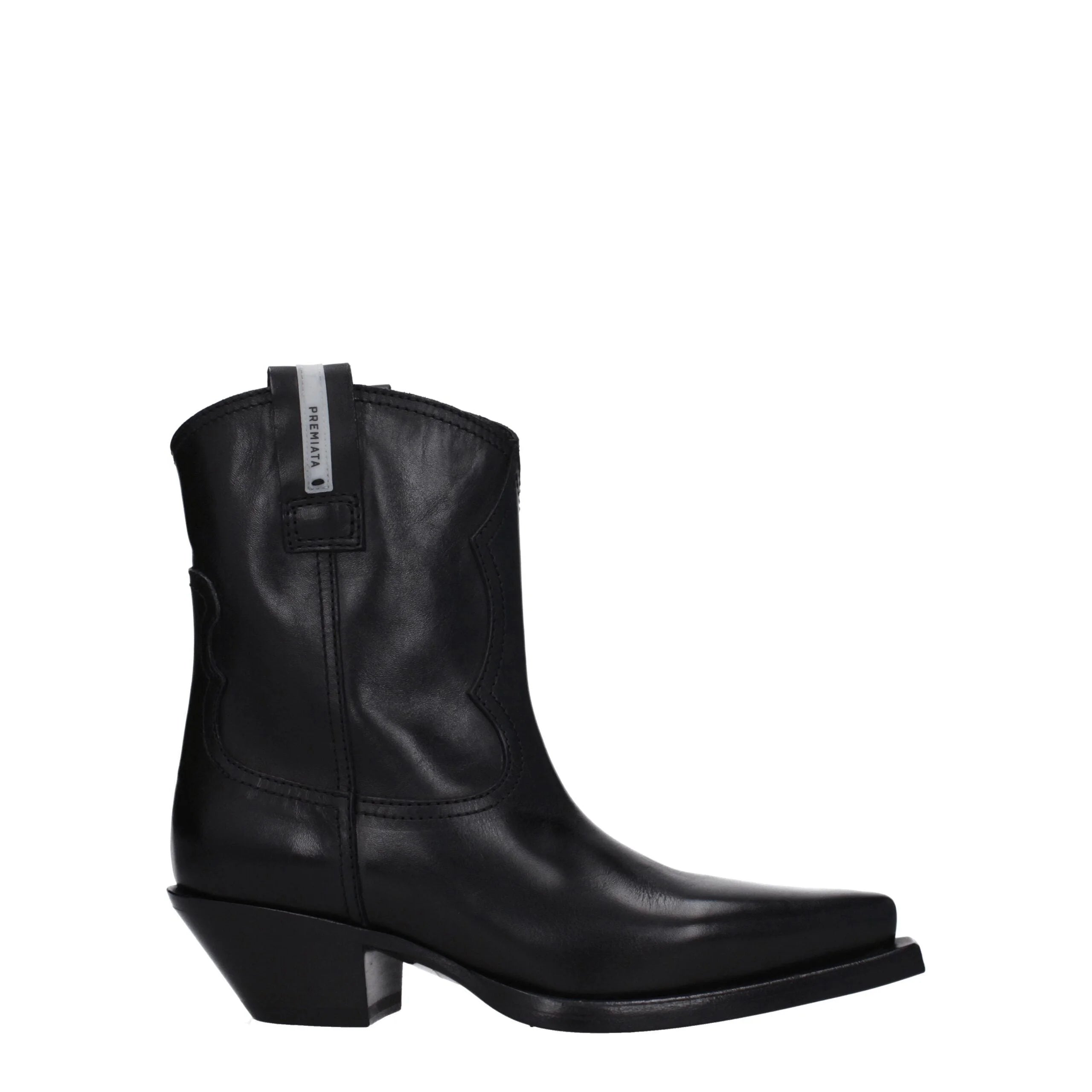 Premiata Black Leather Ankle Boots - Boots