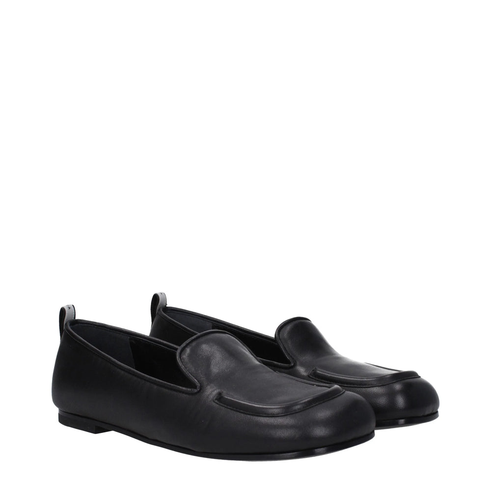 Premiata Black Leather Slip-On Loafers - EU37.5/US7.5