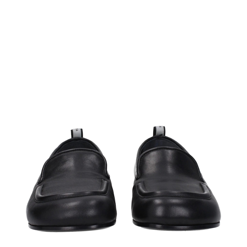 Premiata Black Leather Slip-On Loafers - EU37.5/US7.5
