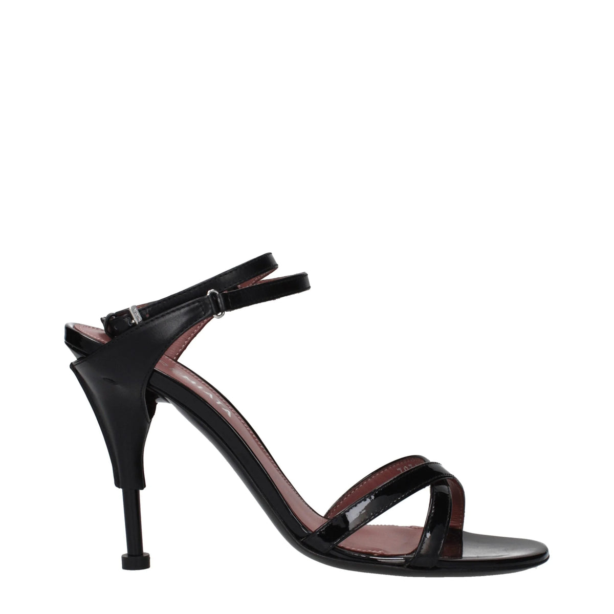 Premiata Fekete Bőr Stiletto Szandál