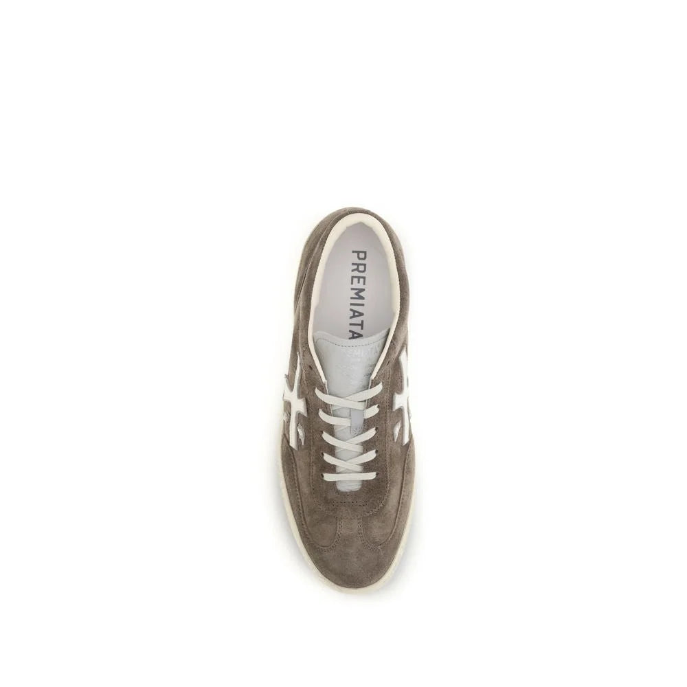 Premiata Brown Calf Leather Bos Taurus Low Top Sneakers