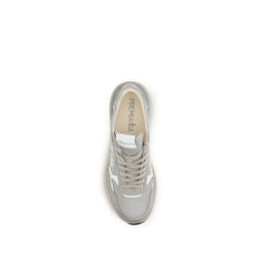 Premiata Gray Polyester Low Top Sneakers