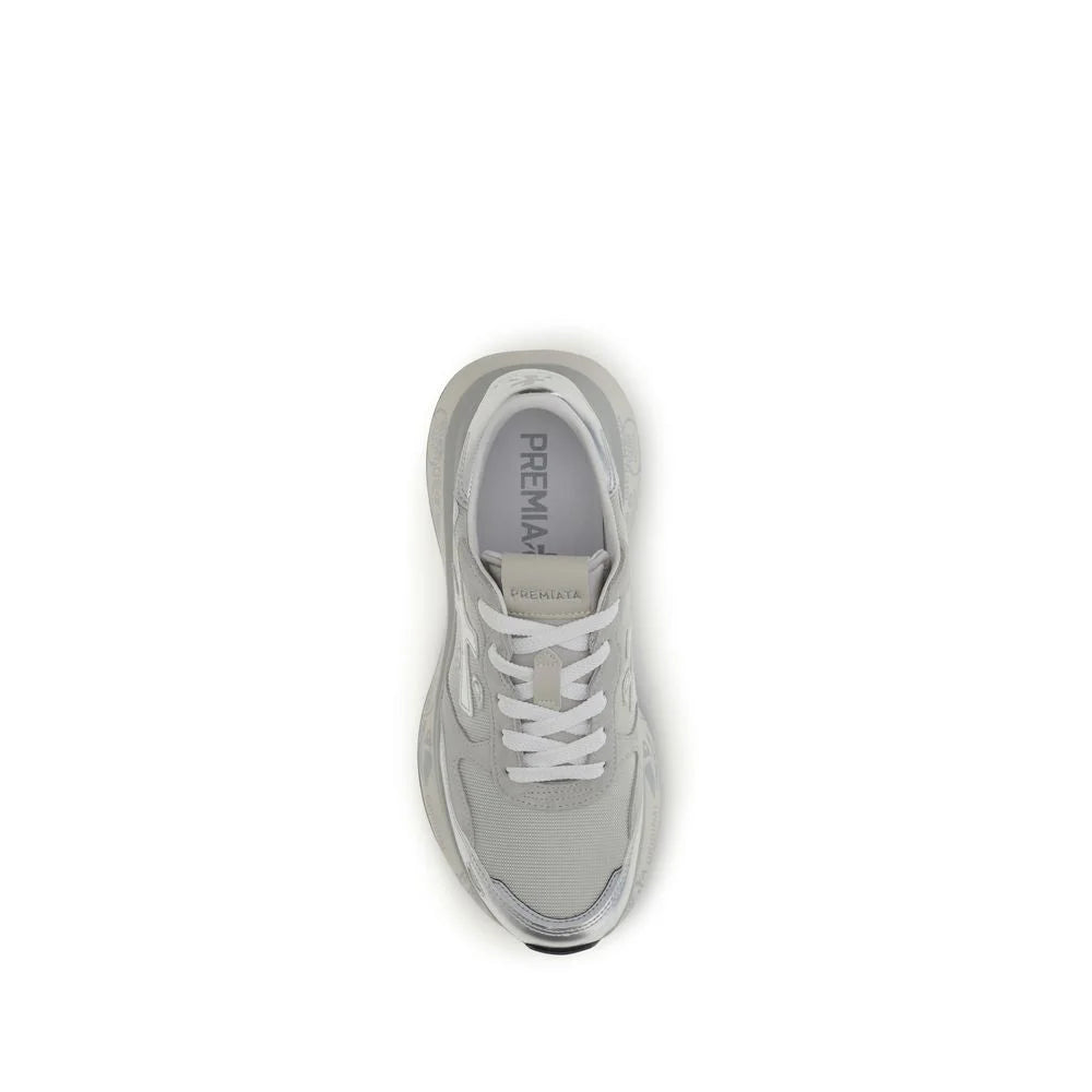Premiata Silver Nylon Athletic Sneakers