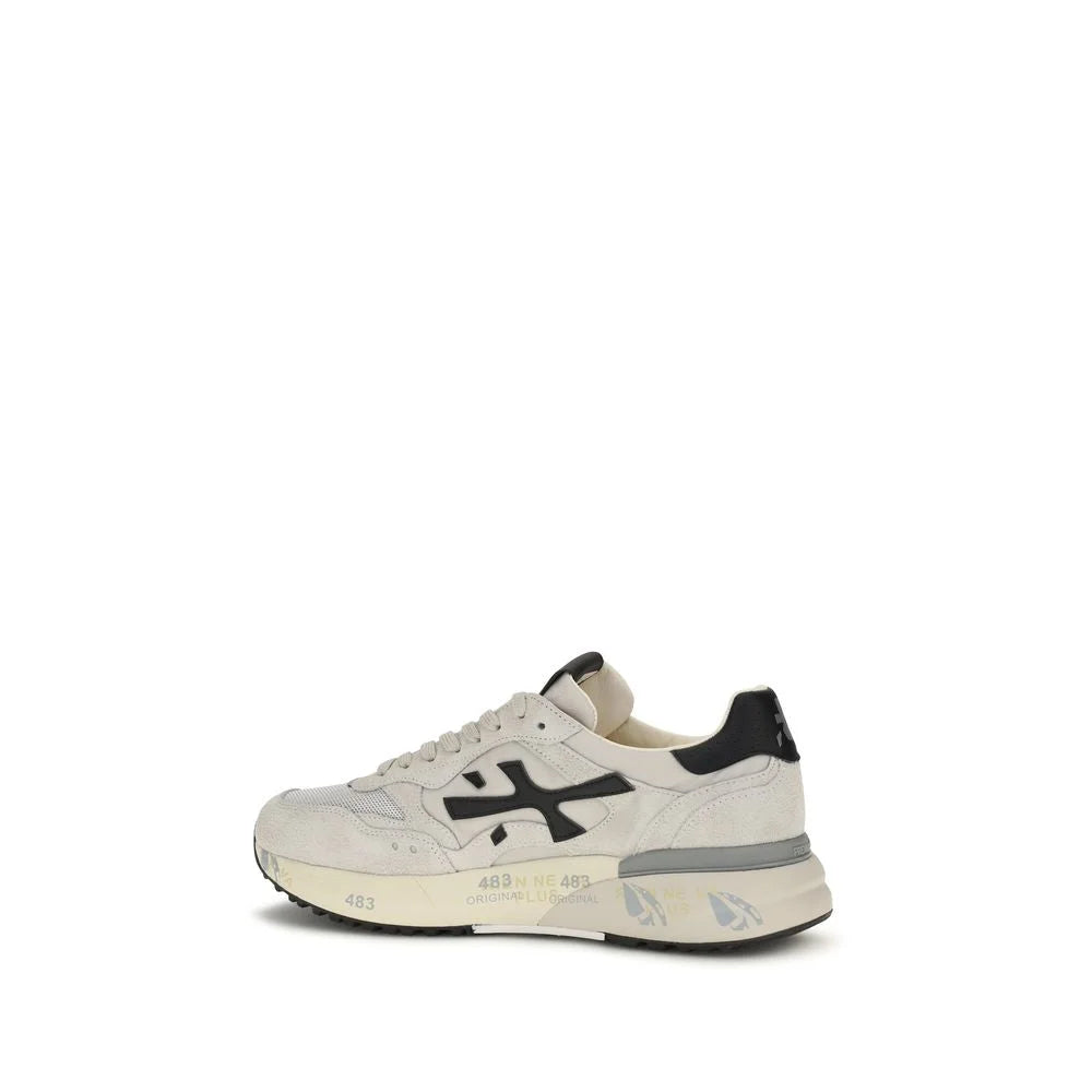 Premiata White Polyester Low Top Sneakers