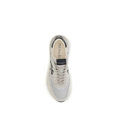 Premiata White Polyester Low Top Sneakers