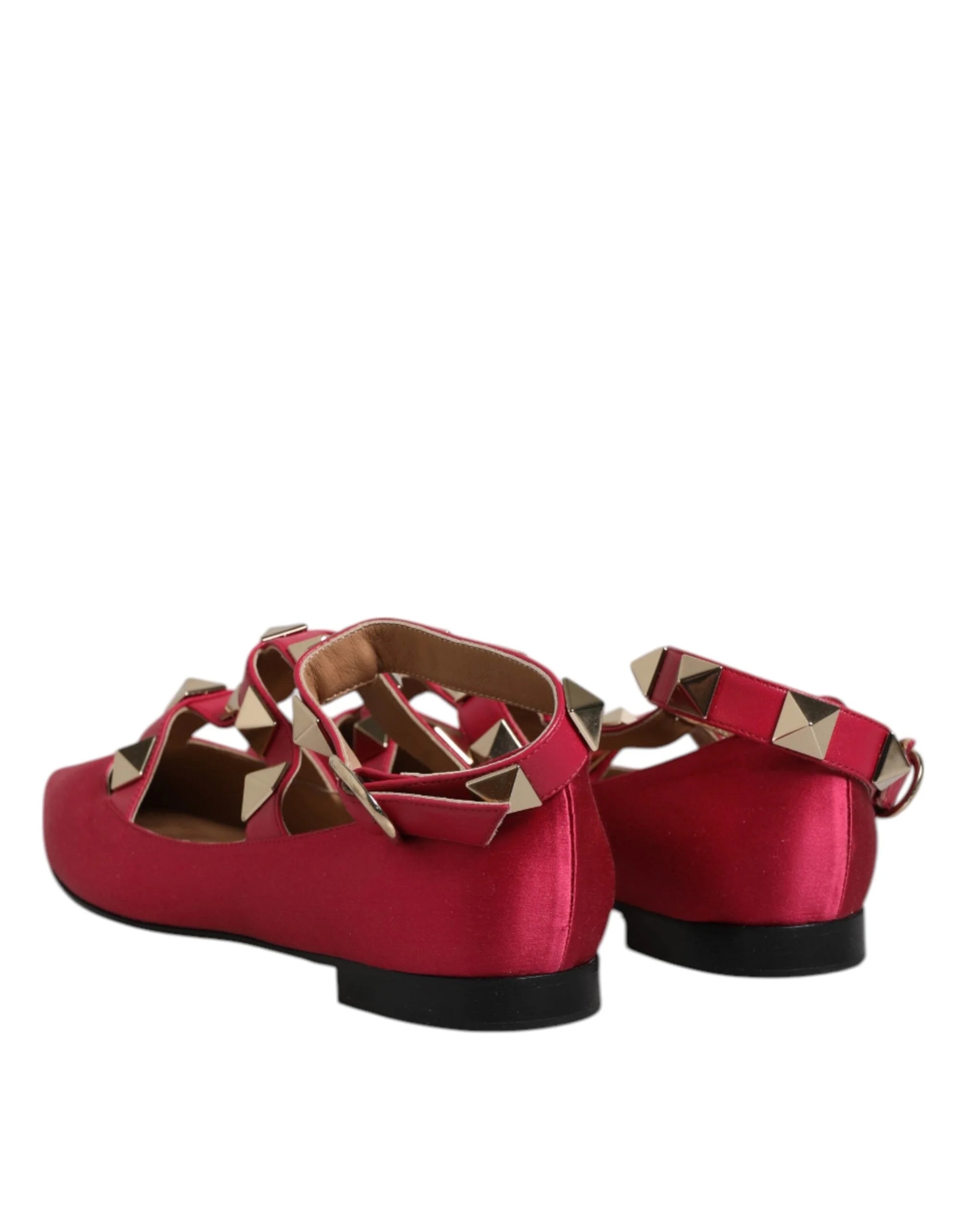 Prosperine Red Gold Studded Pointed Toe Ballet Flats Shoes - EU39/US8.5 - Flats