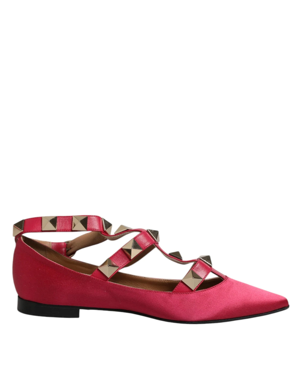 Prosperine Red Gold Studded Pointed Toe Ballet Flats Shoes - EU39/US8.5 - Flats