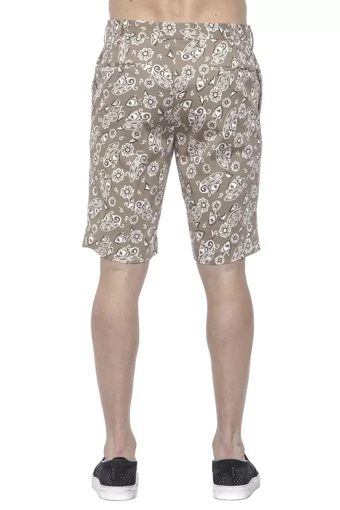 PT Torino Beige Cotton Men Bermuda Short - Bermudas