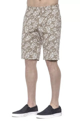 PT Torino Beige Cotton Men Bermuda Short - Bermudas