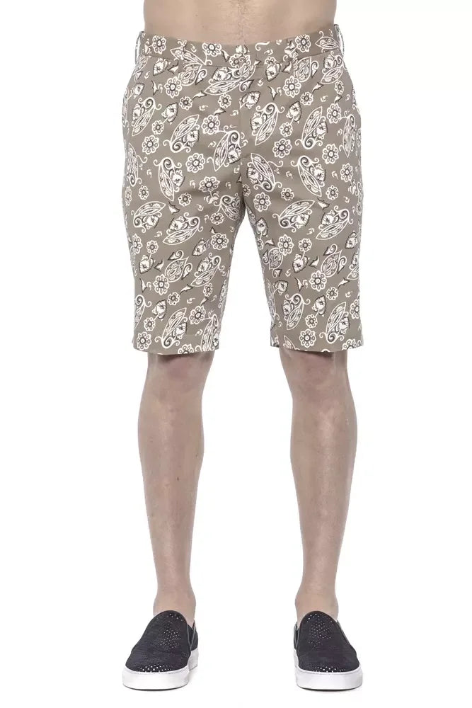 PT Torino Beige Cotton Men Bermuda Short - Bermudas