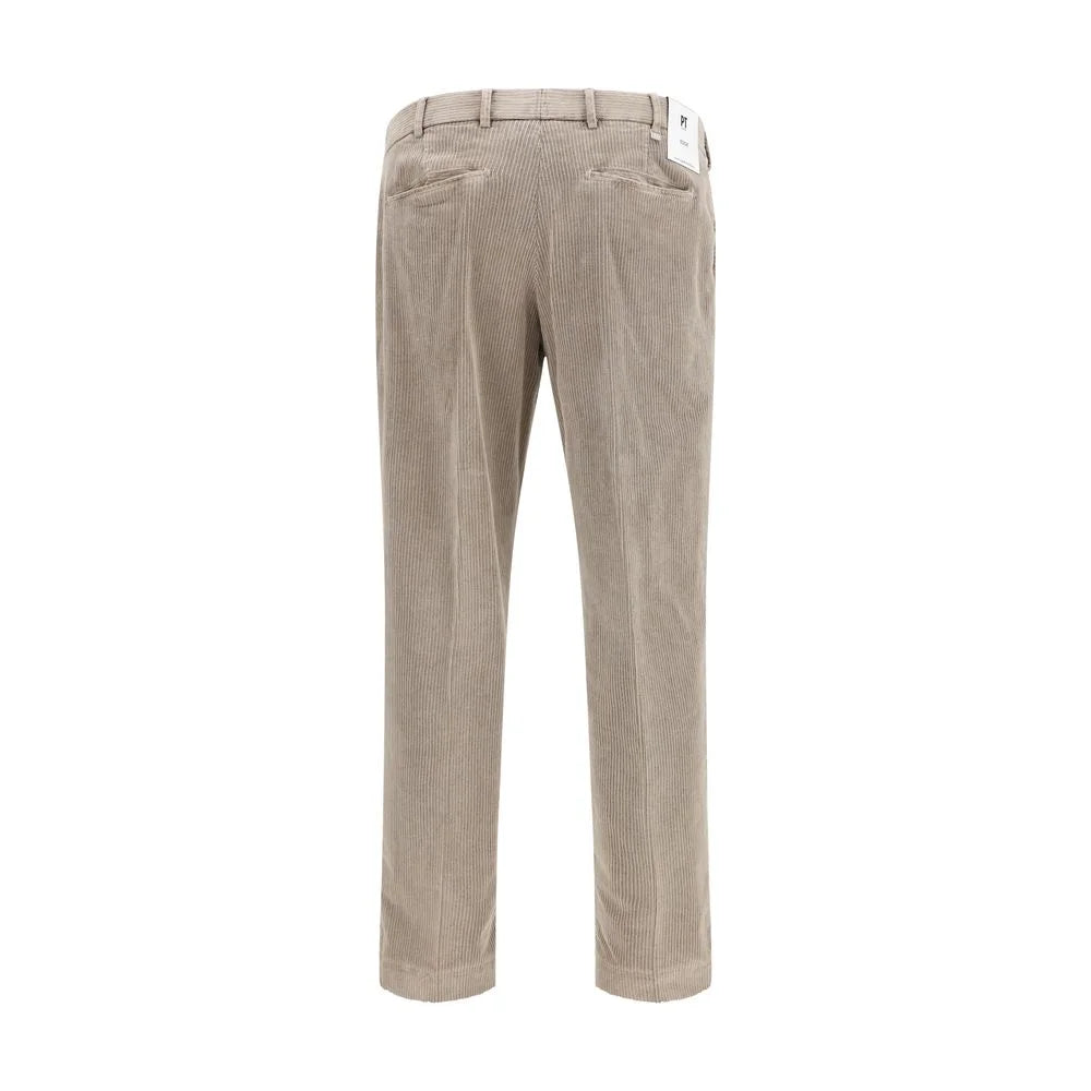 PT Torino Beige Cotton Pants - IT54 | XXL