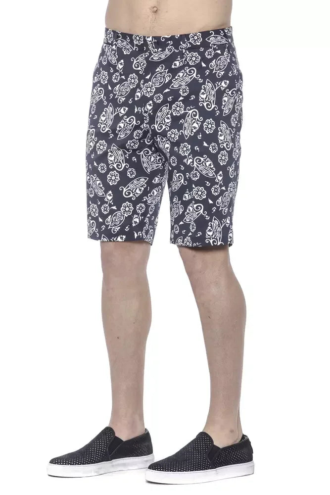 PT Torino Blue Cotton Men Bermuda Shorts - Bermudas