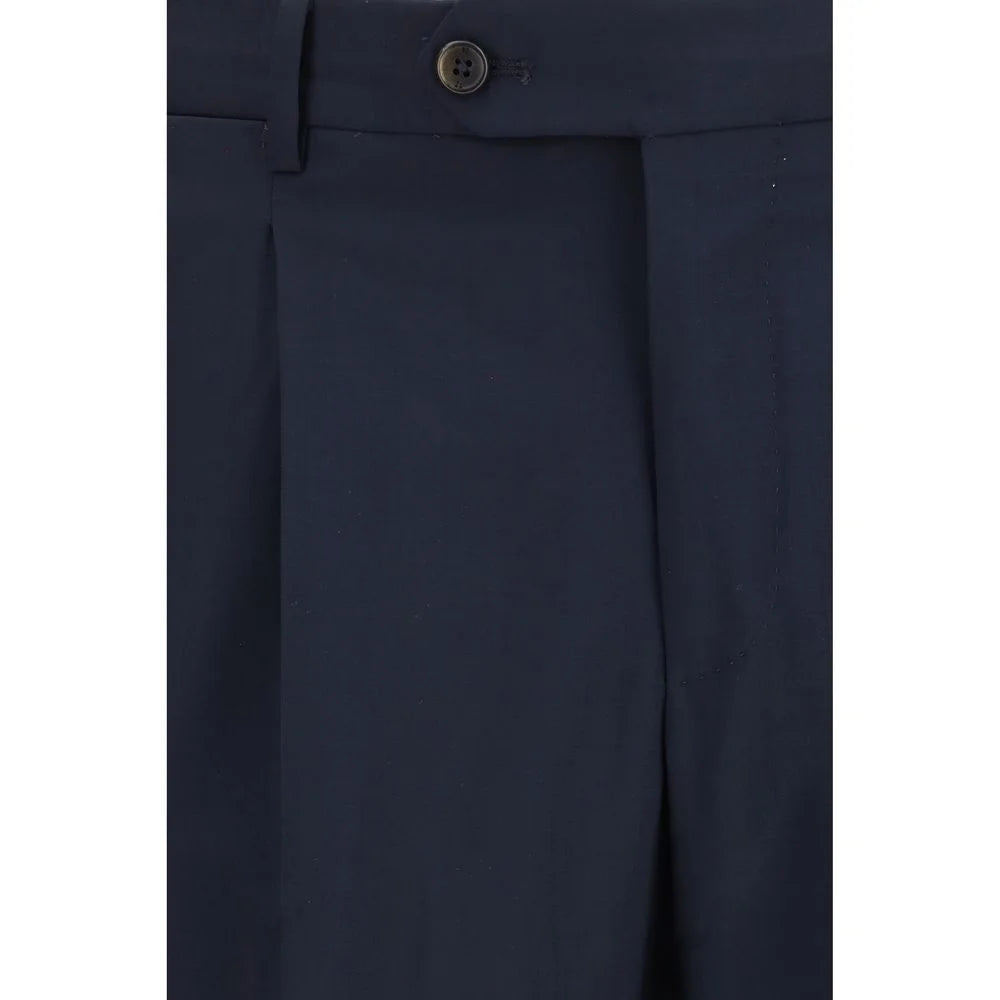 PT Torino Blue Wool Oves Aries Casual Pants