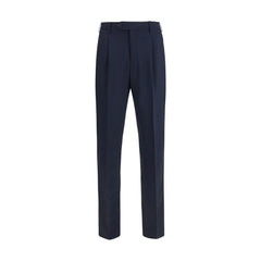 PT Torino Blue Wool Oves Aries Casual Pants