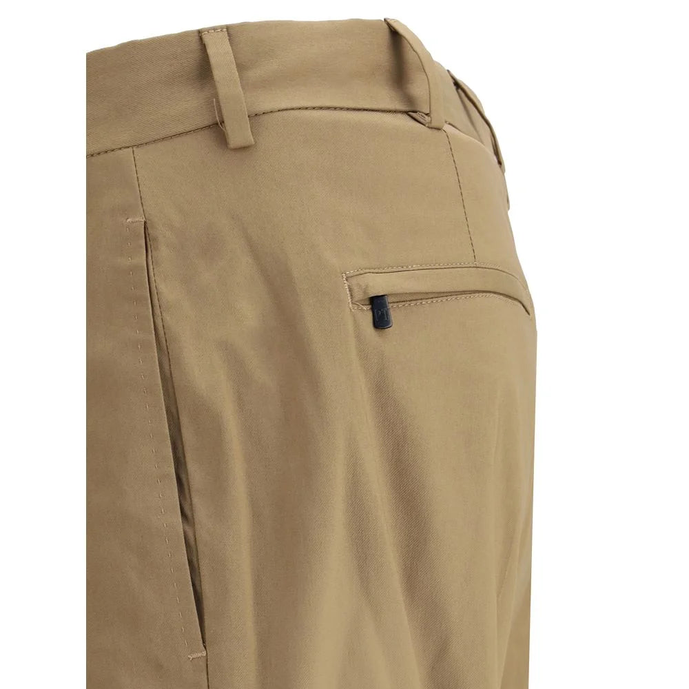 PT Torino Brown Cotton Casual Pants - IT46 | S