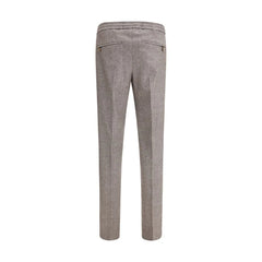 PT Torino Brown Fleece Wool Casual Pants
