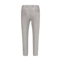 PT Torino Gray Fleece Wool Dress Pants