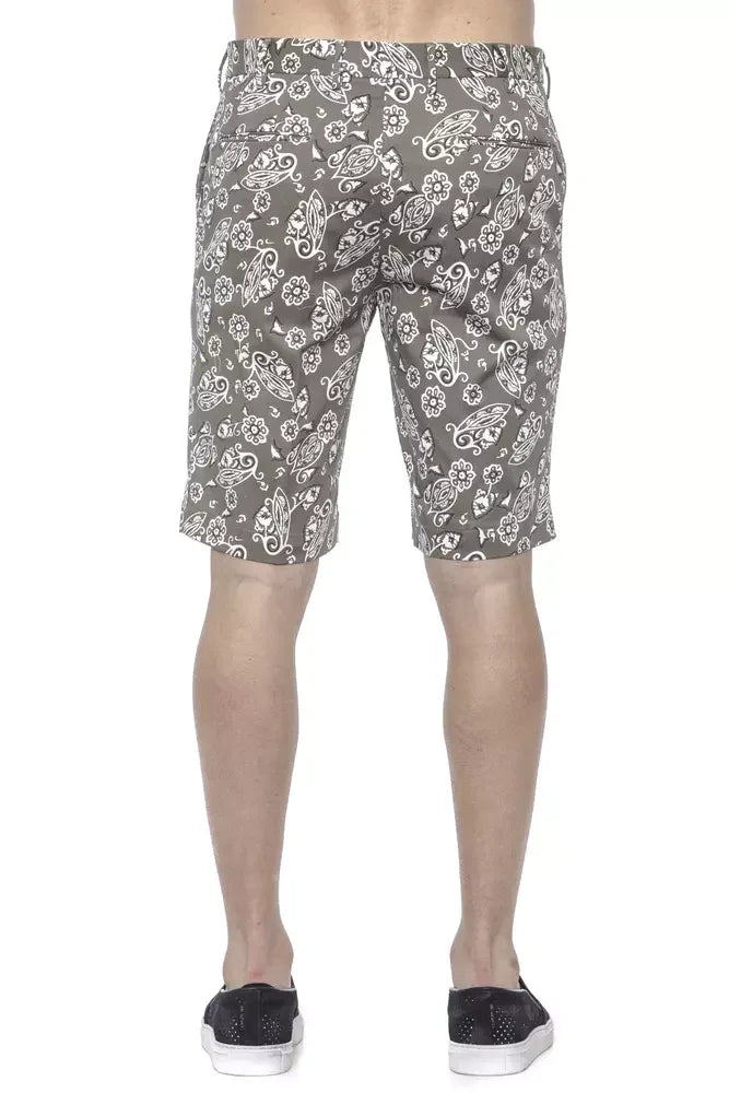 PT Torino Green Cotton Men’s Bermuda Shorts - Bermudas