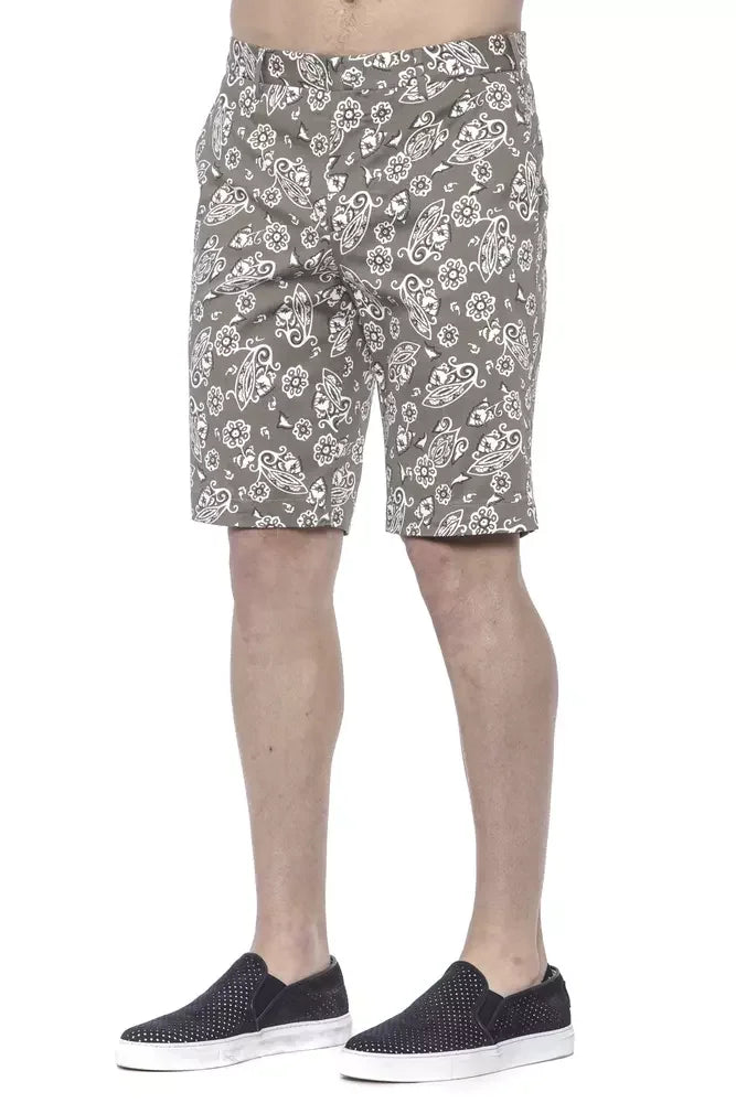 PT Torino Green Cotton Men’s Bermuda Shorts - Bermudas