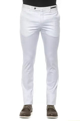 PT Torino White Cotton Men Slim Trouser - IT54 | XXL - Trousers