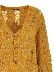 R13 Bicolor Alpaca Leather Cardigan - XS