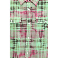 R13 Bicolor Cotton Pattern Shirt - XS