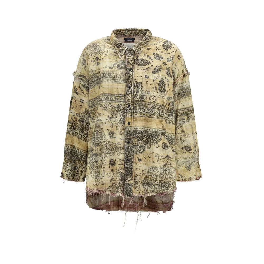 Bluza z wzorem bawełnianym dwukolorowa R13 - XS