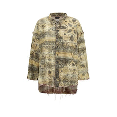 Bluza z wzorem bawełnianym dwukolorowa R13 - XS