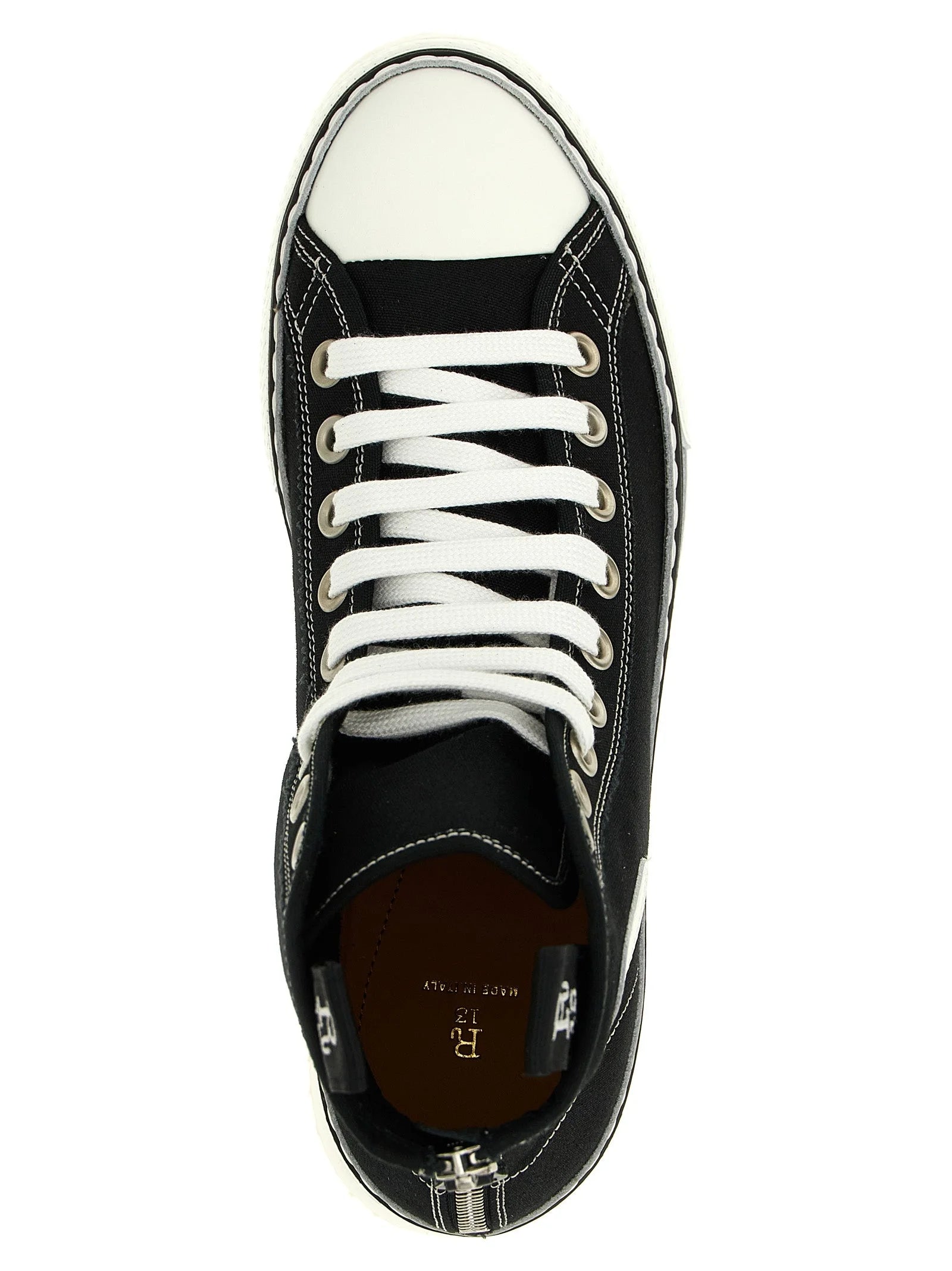 R13 Bicolor Cotton Platform Sneakers