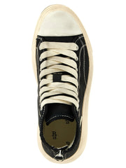 R13 Black Cotton High Top Sneakers