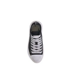R13 Black Cotton Platform Sneakers