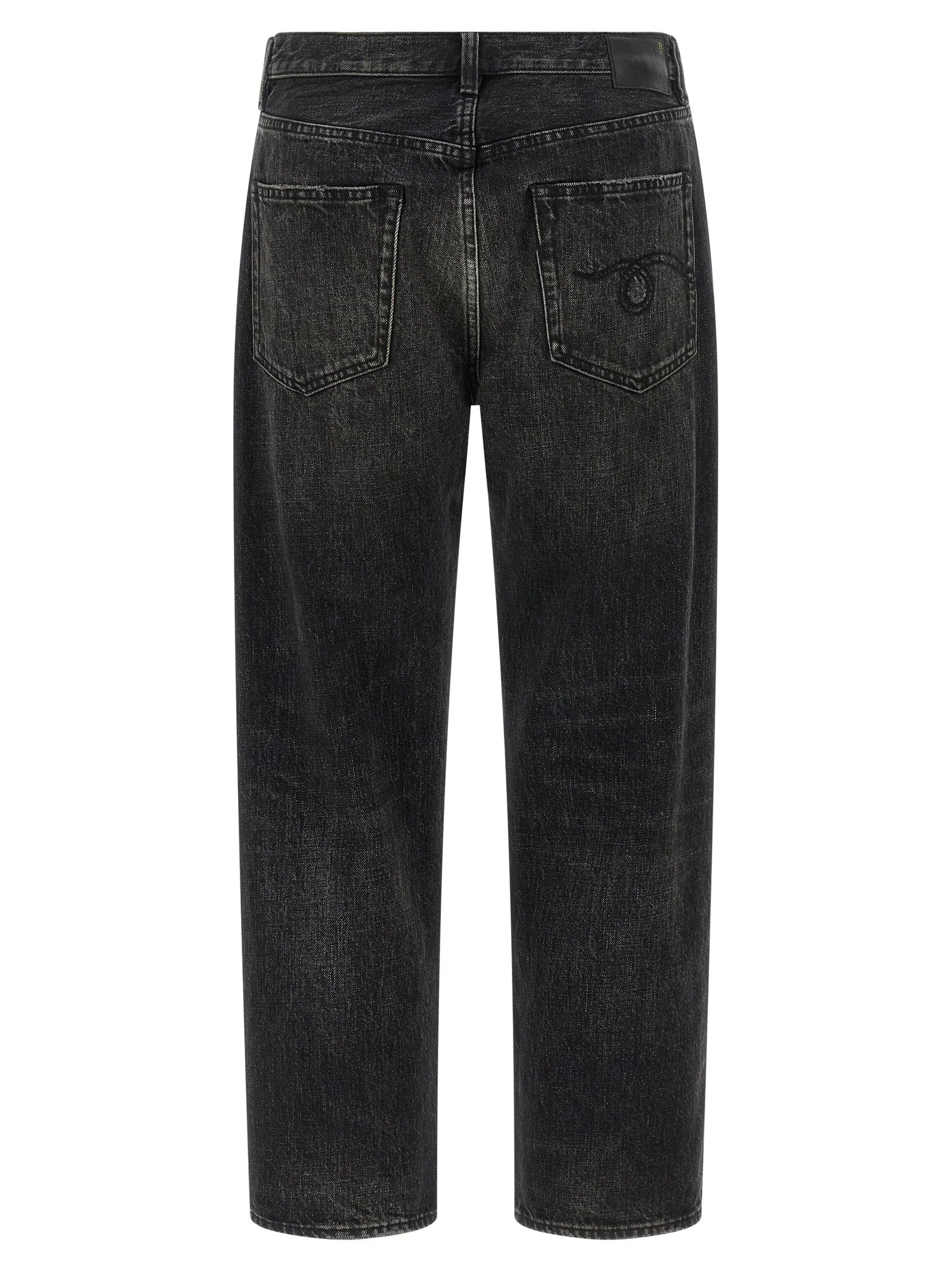 R13 Black Cotton Straight-Leg Jeans - 27