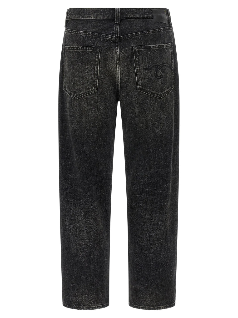 R13 Black Cotton Straight-Leg Jeans - 27
