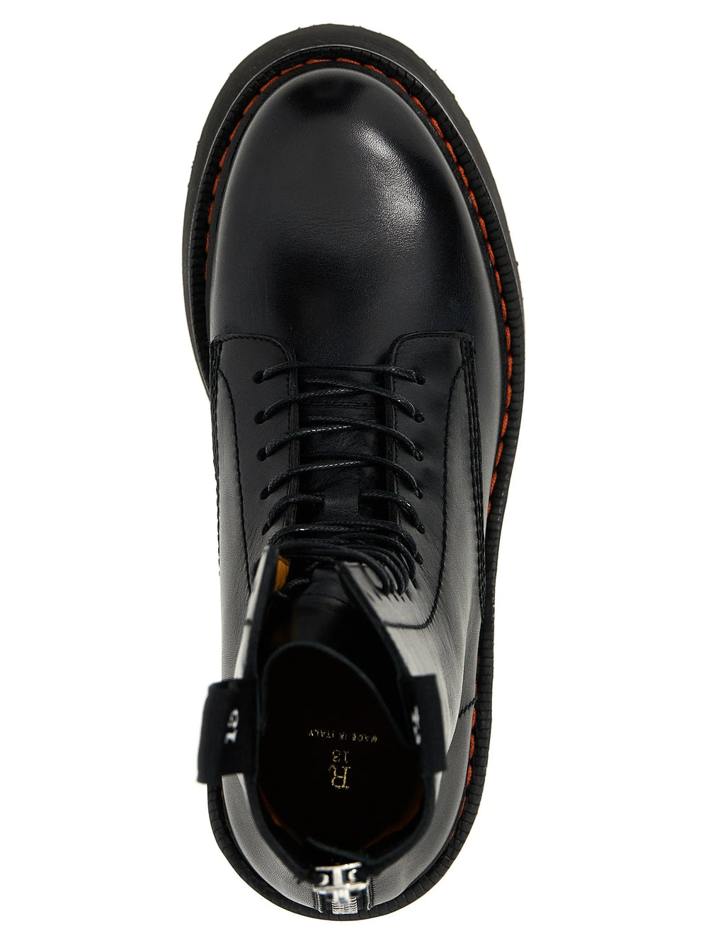 R13 Black Cowhide Lace-Up Boots