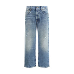 R13 Blue Cotton Boyfriend Jeans - 28