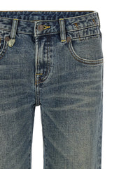 R13 Blue Cotton Flared Jeans