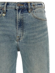 R13 Blue Cotton Flared Jeans
